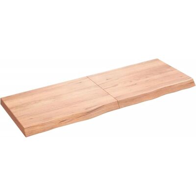 vidaXL Hellbraune Massivholz Badezimmerplatte - 140x50x6 cm vidaXL Hellbraune Massivholz Badezimmerplatte - 140x50x6 cm