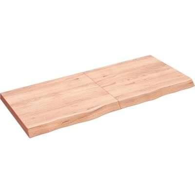 vidaXL Blat łazienkowy w kolorze jasnobrązowym 140x60x6cm z masywnego dębu vidaXL Blat łazienkowy w kolorze jasnobrązowym 140x60x6cm z masywnego dębu
