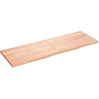 vidaXL Solid Oak Bathroom Countertop - Light Brown - 180x60cm vidaXL Solid Oak Bathroom Countertop - Light Brown - 180x60cm
