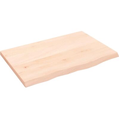 vidaXL Mellembrunt massiv eg plade - Ubehandlet - 60x40x2cm vidaXL Mellembrunt massiv eg plade - Ubehandlet - 60x40x2cm