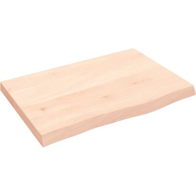vidaXL Tischplatte 60x50x6 cm Unbehandeltes Eichenholz - Tischplatte vidaXL Tischplatte 60x50x6 cm Unbehandeltes Eichenholz - Tischplatte
