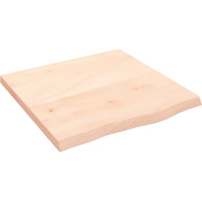 vidaXL 3156293 Solid Oak Table Top - 80x50cm - Untreated Dining & Desk Surface vidaXL 3156293 Solid Oak Table Top - 80x50cm - Untreated Dining & Desk Surface