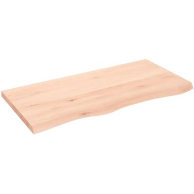 vidaXL 3156303 Naturlig eg massiv træbord - 100x50x4 cm - Bord vidaXL 3156303 Naturlig eg massiv træbord - 100x50x4 cm - Bord