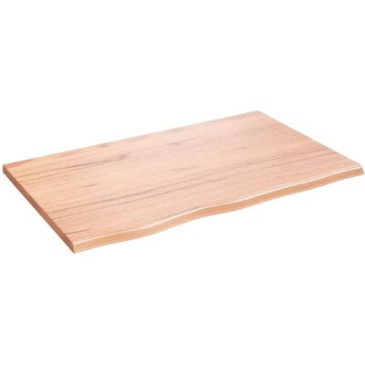 vidaXL Lichtbruine houten tafelblad - 80x50x2 cm - Tafel vidaXL Lichtbruine houten tafelblad - 80x50x2 cm - Tafel