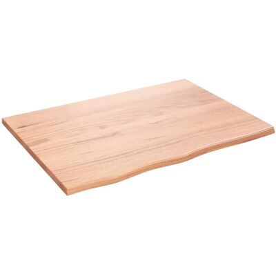 vidaXL Light Brown 80x60x2 cm Solid Wood Oak Table Top - Table vidaXL Light Brown 80x60x2 cm Solid Wood Oak Table Top - Table