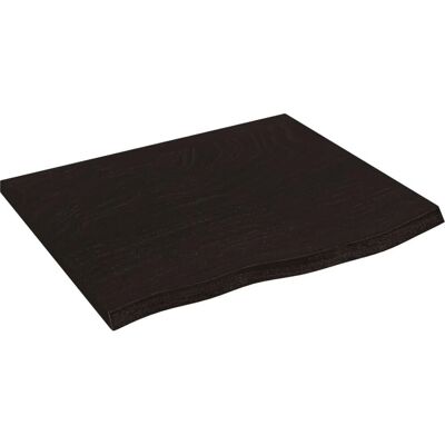 vidaXL Bord Mørkegrå 60x50x2 cm Massivt Eg - Bord vidaXL Bord Mørkegrå 60x50x2 cm Massivt Eg - Bord