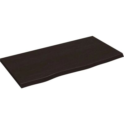 vidaXL Table Dark Grey Solid Wood Oak 80x60x2 cm vidaXL Table Dark Grey Solid Wood Oak 80x60x2 cm