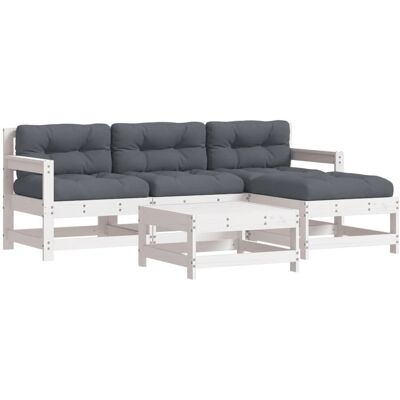 VidaXL Gartenset - Modular 5-teilig Weiß VidaXL Gartenset - Modular 5-teilig Weiß