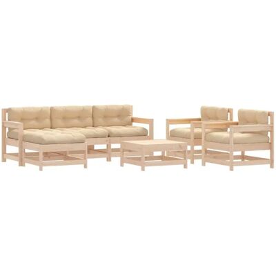 VidaXL 3185822 Gartenmöbel-Set - Modulär, Kiefer, Beige VidaXL 3185822 Gartenmöbel-Set - Modulär, Kiefer, Beige