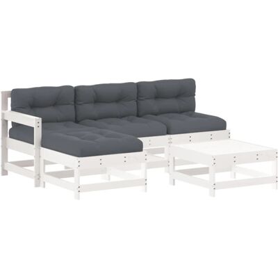 VidaXL 3186054 Gartenmöbel-Set - Modular, 5 Kissen, Holz VidaXL 3186054 Gartenmöbel-Set - Modular, 5 Kissen, Holz