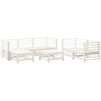 vidaXL Gartenmöbelset 7-tlg. Weiß vidaXL Gartenmöbelset 7-tlg. Weiß