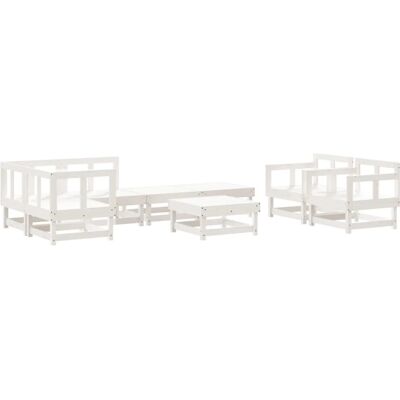 vidaXL 3186222 Gartenmöbel-Set Weiß 8-teilig Modular Sofa vidaXL 3186222 Gartenmöbel-Set Weiß 8-teilig Modular Sofa