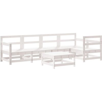 vidaXL Modulaarinen ulkotarvikkeiden setti - 6 osaa Valkoinen mänty vidaXL Modulaarinen ulkotarvikkeiden setti - 6 osaa Valkoinen mänty
