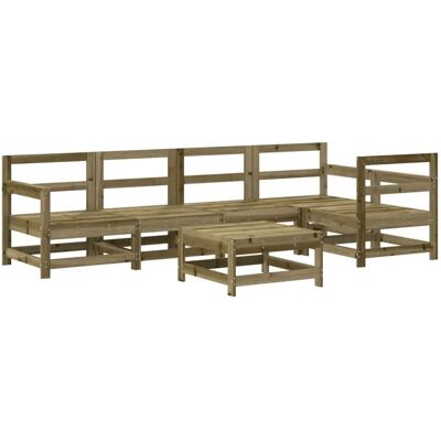 vidaXL Gartenmöbel-Set - 6-teiliges moduläres Lounge-Set aus Kiefernholz vidaXL Gartenmöbel-Set - 6-teiliges moduläres Lounge-Set aus Kiefernholz