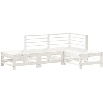 vidaXL 3186502 Gartensitzgruppe Weiß Modular Sofa - Gartenmöbel vidaXL 3186502 Gartensitzgruppe Weiß Modular Sofa - Gartenmöbel