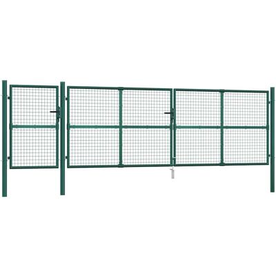 Maisonchic Gartentor - 500x175 cm, Grün, Verzinkter Stahl Maisonchic Gartentor - 500x175 cm, Grün, Verzinkter Stahl