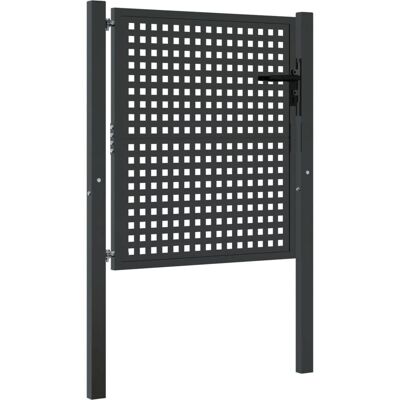 vidaXL Gartentor 105x150 cm Stahl Zaun Schloss Griff - Gartentor vidaXL Gartentor 105x150 cm Stahl Zaun Schloss Griff - Gartentor