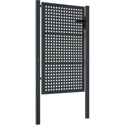 vidaXL Stalen Tuindeur 105x200 cm met Slot & Handvat vidaXL Stalen Tuindeur 105x200 cm met Slot & Handvat