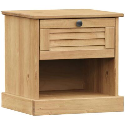 vidaXL VIGO Nachttisch - Massiv Holz - Rustikale Optik vidaXL VIGO Nachttisch - Massiv Holz - Rustikale Optik