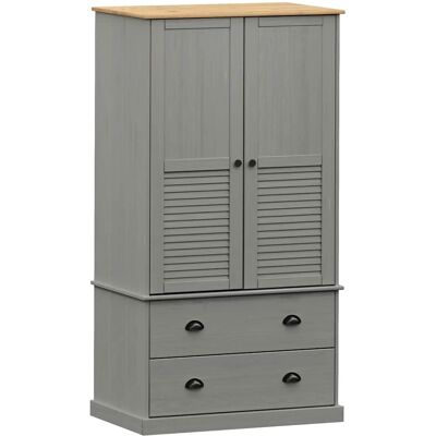 vidaXL VIGO Grauer Kleiderschrank - Holzschrank vidaXL VIGO Grauer Kleiderschrank - Holzschrank