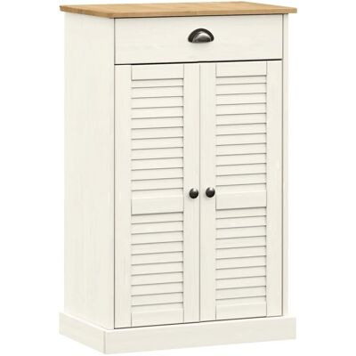 vidaXL VIGO Armario para zapatos blanco - Almacenamiento - Madera maciza vidaXL VIGO Armario para zapatos blanco - Almacenamiento - Madera maciza