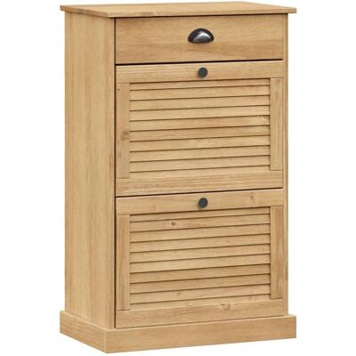 vidaXL VIGO Brown Solid Wood Shoe Cabinet 60x35x96 cm vidaXL VIGO Brown Solid Wood Shoe Cabinet 60x35x96 cm