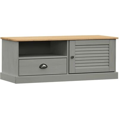 vidaXL VIGO Grau Massives Kiefernholz TV-Schrank - Fernsehtyp vidaXL VIGO Grau Massives Kiefernholz TV-Schrank - Fernsehtyp