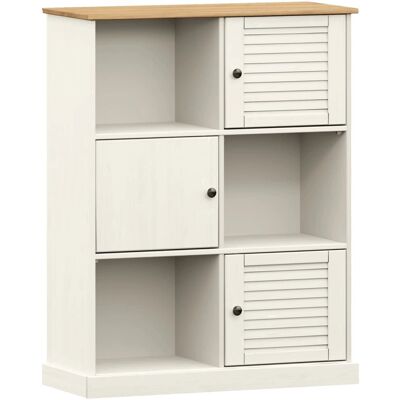 vidaXL Weiße VIGO 90x35x114,5 cm Bücherregal - Wohnzimmermöbel vidaXL Weiße VIGO 90x35x114,5 cm Bücherregal - Wohnzimmermöbel