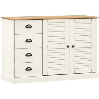vidaXL VIGO Aparador Blanco - Mueble con Cajones y Madera Maciza vidaXL VIGO Aparador Blanco - Mueble con Cajones y Madera Maciza