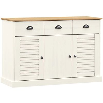 vidaXL VIGO 113x40x75 cm Weiß Massives Kiefernholz Sideboard - Sideboard vidaXL VIGO 113x40x75 cm Weiß Massives Kiefernholz Sideboard - Sideboard