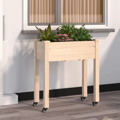 vidaXL Pflanzkübel mit Einsatz und Rollen - 71x37x80 cm Gartendeko vidaXL Pflanzkübel mit Einsatz und Rollen - 71x37x80 cm Gartendeko