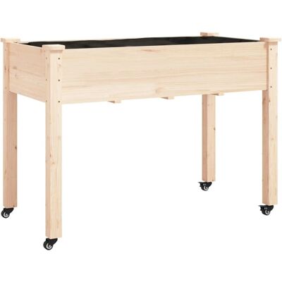 vidaXL Bloempot 118x59x80cm Massief dennenhout Bruin - Bloempot vidaXL Bloempot 118x59x80cm Massief dennenhout Bruin - Bloempot