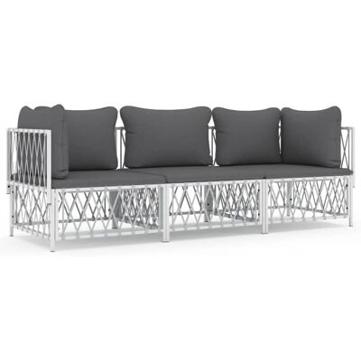 vidaXL 3186816 Outdoor Möbel Set - Modulares Weiß vidaXL 3186816 Outdoor Möbel Set - Modulares Weiß
