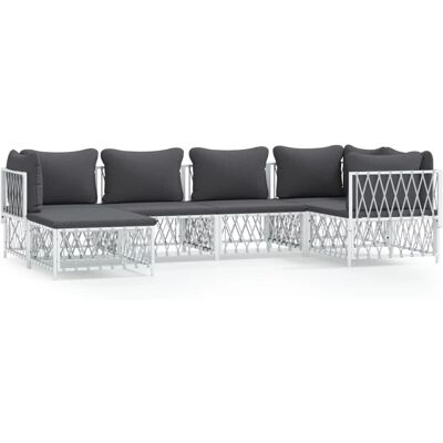 VidaXL Gartenmöbel-Set - Modulare Weiße Gartencouch VidaXL Gartenmöbel-Set - Modulare Weiße Gartencouch