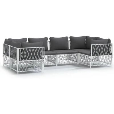 VidaXL 3186918 Gartenmöbel-Set - Weiß - Garteneinrichtung VidaXL 3186918 Gartenmöbel-Set - Weiß - Garteneinrichtung
