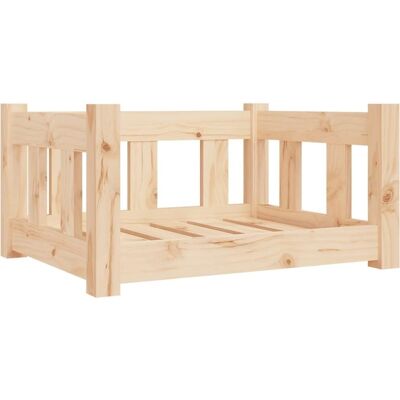 vidaXL Hundebett mit 3 unterstützenden Seitenwänden aus massivem Kiefernholz - 55,5 x 45,5 x 28 cm natur vidaXL Hundebett mit 3 unterstützenden Seitenwänden aus massivem Kiefernholz - 55,5 x 45,5 x 28 cm natur