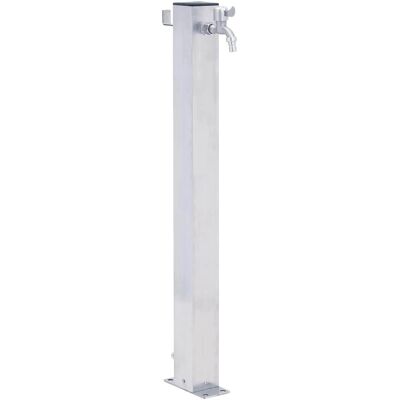 vidaXL Coluna de água para jardim em aço inoxidável 100cm - Fonte quadrada vidaXL Coluna de água para jardim em aço inoxidável 100cm - Fonte quadrada