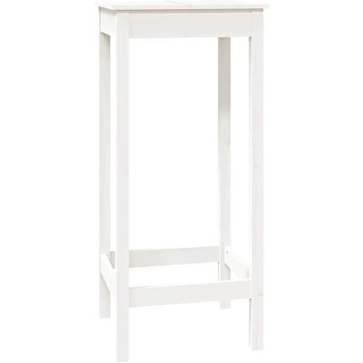 vidaXL Witte 50x50x110 cm Massief Dennenhouten Bar Tafel - Bar Tafel vidaXL Witte 50x50x110 cm Massief Dennenhouten Bar Tafel - Bar Tafel