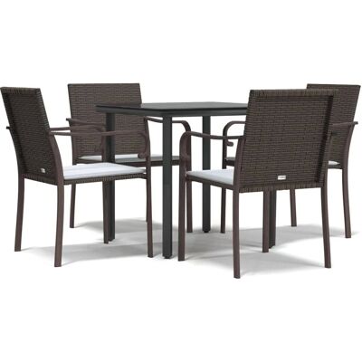 Set da Pranzo da Giardino Maisonchic - Rattan Resistente alle Intemperie e Acciaio Set da Pranzo da Giardino Maisonchic - Rattan Resistente alle Intemperie e Acciaio