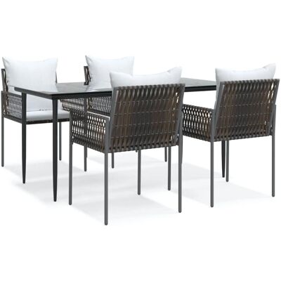 Maisonchic Modelo - Conjunto de Comedor Jardín 5 Piezas con Cojines Maisonchic Modelo - Conjunto de Comedor Jardín 5 Piezas con Cojines