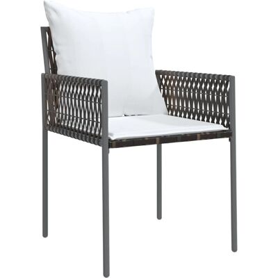 Juego de Comedor de Jardín Maisonchic - 7 Piezas con Cojines - Marrón Juego de Comedor de Jardín Maisonchic - 7 Piezas con Cojines - Marrón