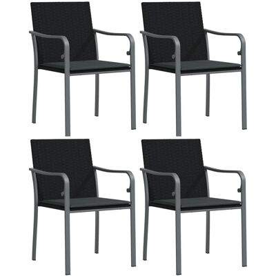 VidaXL Outdoor Chair - Grau, Wetterbeständiges PE Rattan, Stahlrahmen VidaXL Outdoor Chair - Grau, Wetterbeständiges PE Rattan, Stahlrahmen