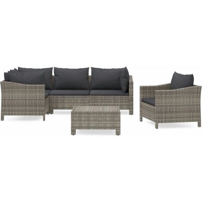 vidaXL Gartenmöbel-Set - Modulare Lounge - 6 Sitzplätze vidaXL Gartenmöbel-Set - Modulare Lounge - 6 Sitzplätze