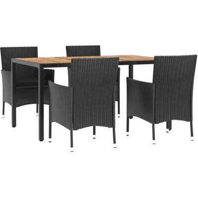 Maisonchic - Gartenmöbelset 5 tlg mit Kissen - Schwarz Maisonchic - Gartenmöbelset 5 tlg mit Kissen - Schwarz
