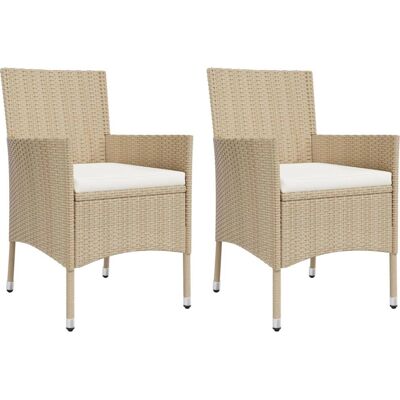 vidaXL 3-tlg. Garten-Bistro-Set - Beige, 3 Stück vidaXL 3-tlg. Garten-Bistro-Set - Beige, 3 Stück