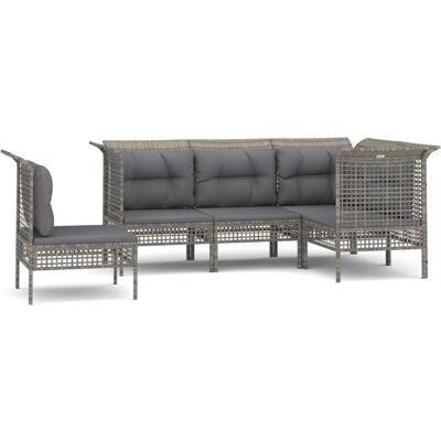VidaXL Gartenmöbel-Set - Modulares Rattan-Sofa VidaXL Gartenmöbel-Set - Modulares Rattan-Sofa