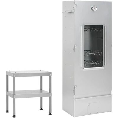 vidaXL Fumoir à BBQ - avec Fenêtre - 44,5 x 29 x 110 cm - 2 pièces vidaXL Fumoir à BBQ - avec Fenêtre - 44,5 x 29 x 110 cm - 2 pièces