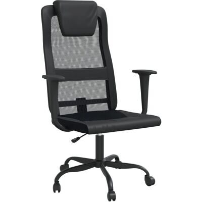 vidaXL 353019 Bürostuhl - Schwarzes Netzstoff und Kunstleder vidaXL 353019 Bürostuhl - Schwarzes Netzstoff und Kunstleder