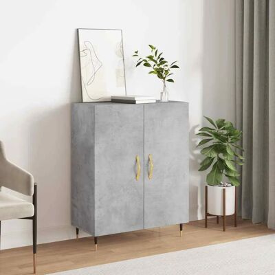 vidaXL Lipasto - Betoniharmaa - 69,5x34x90 cm - Puu vidaXL Lipasto - Betoniharmaa - 69,5x34x90 cm - Puu
