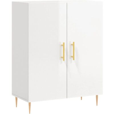 vidaXL 827710 White High Gloss Engineered Wood Sideboard - Living Room Furniture vidaXL 827710 White High Gloss Engineered Wood Sideboard - Living Room Furniture